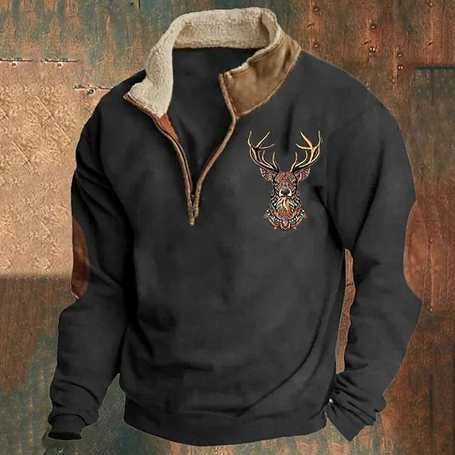 Brown Zip Up Pullover