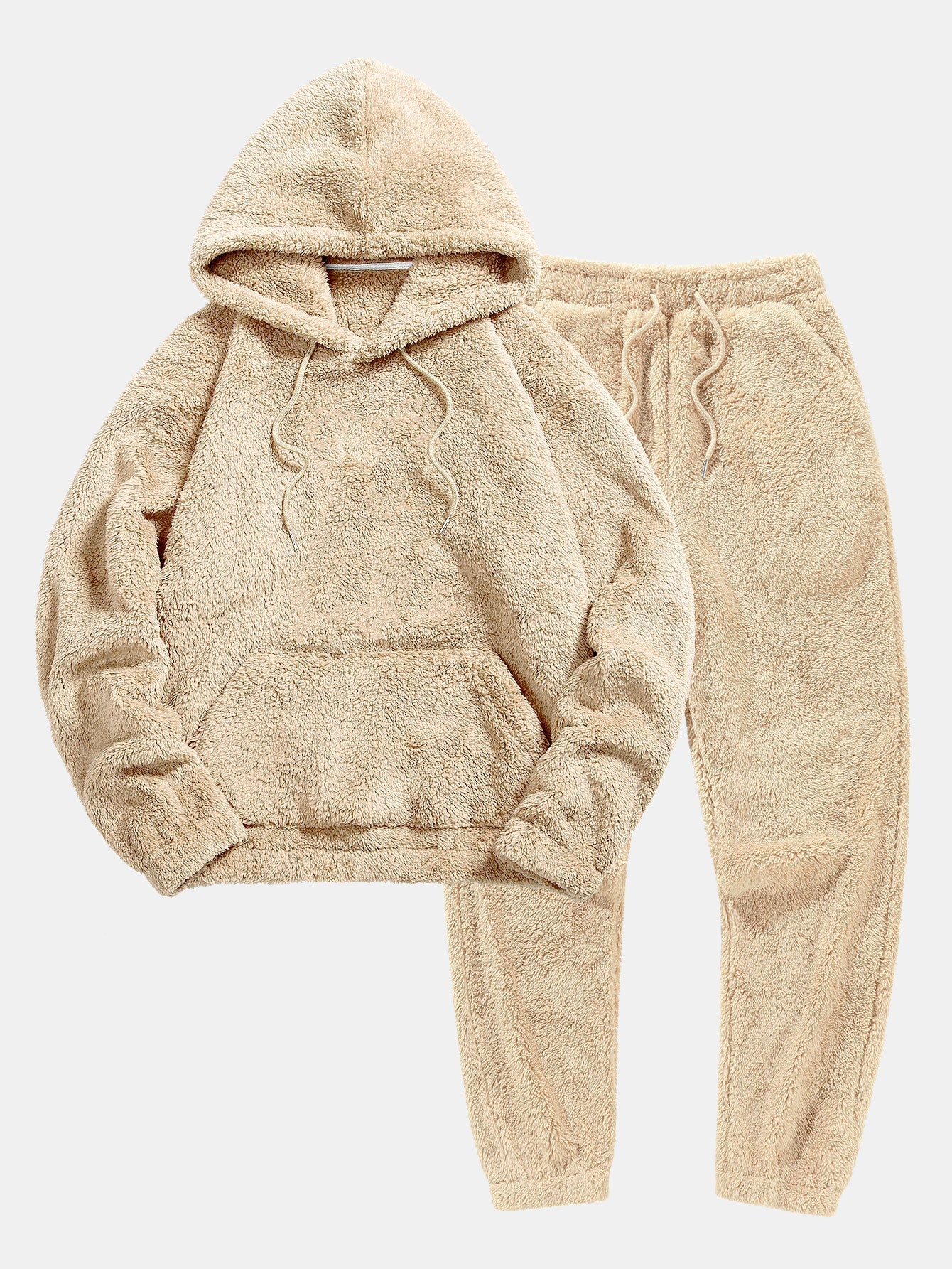 Teddy Hoodie Jogger Pants Set
