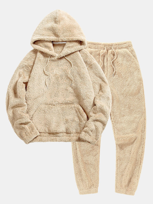 Teddy Hoodie Jogger Pants Set