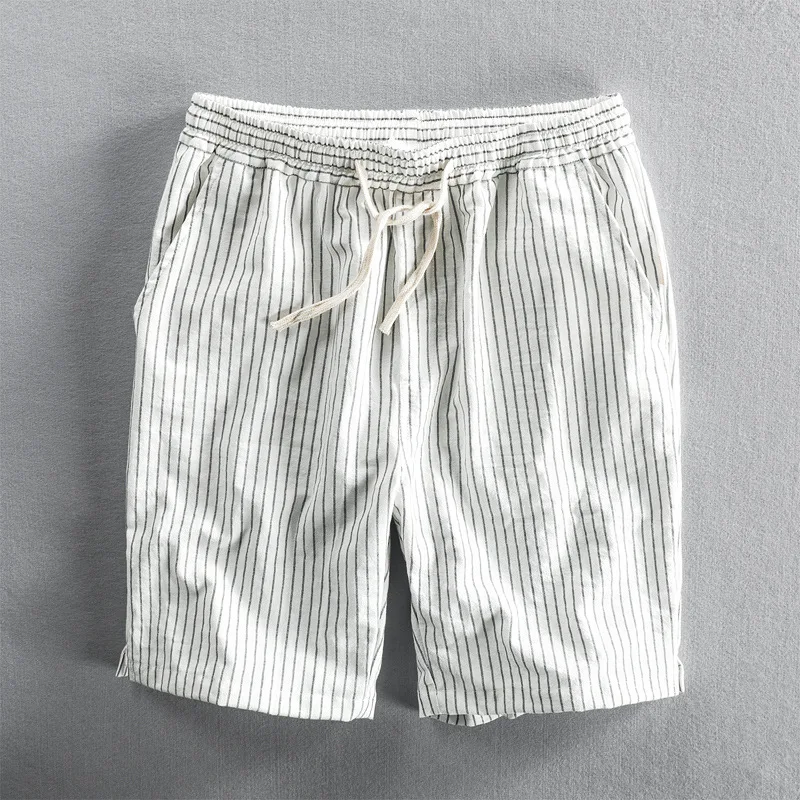 Breezy Cotton Pinstripe Shorts