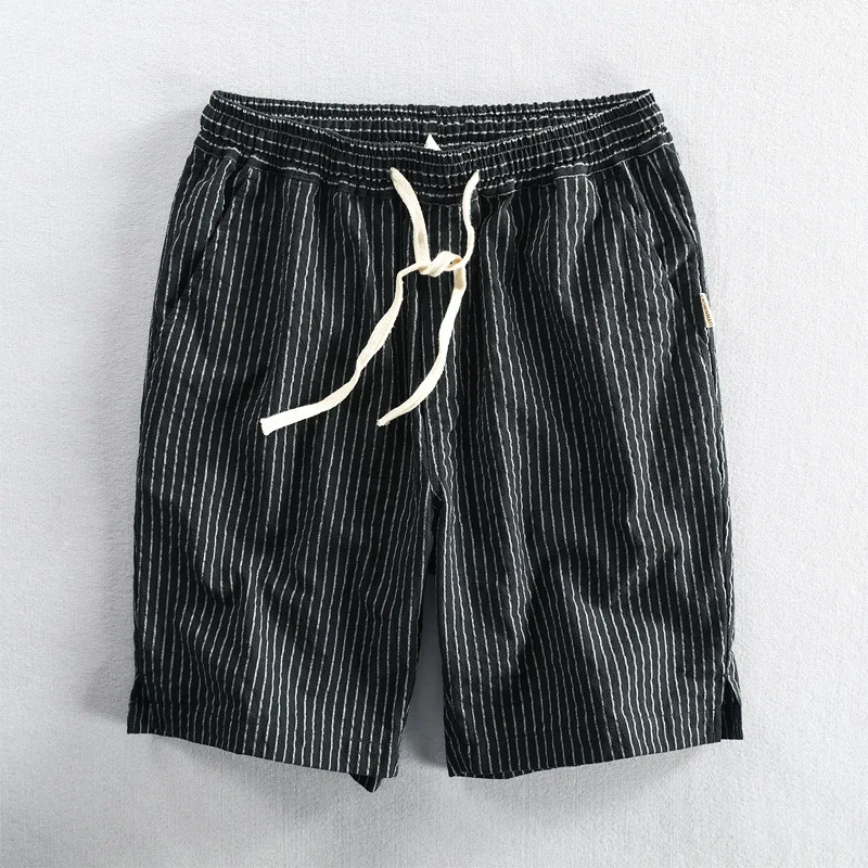 Breezy Cotton Pinstripe Shorts