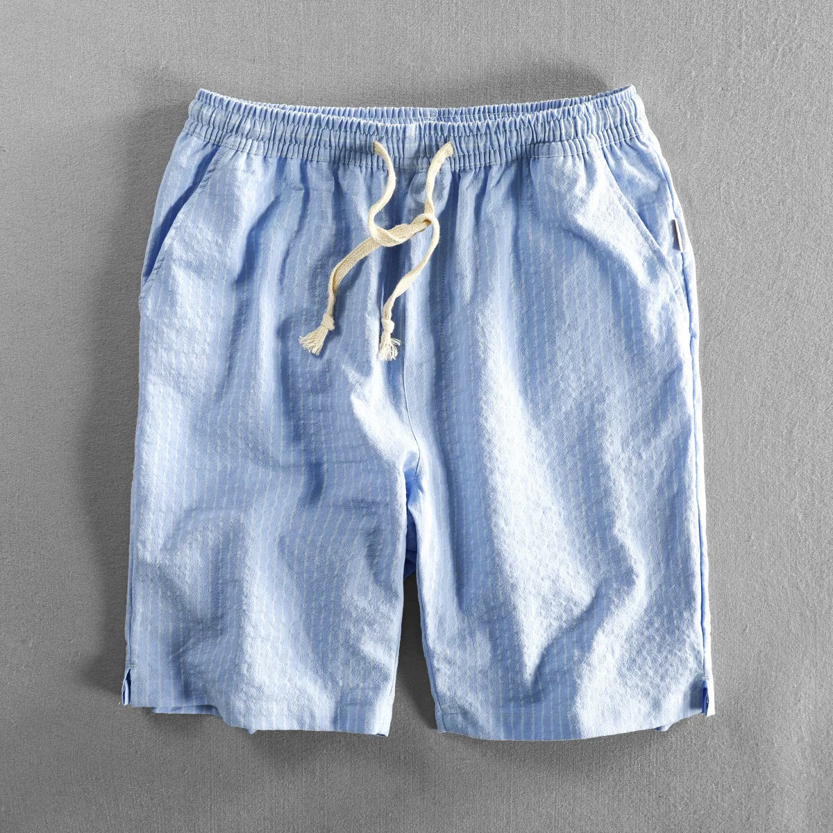Breezy Cotton Pinstripe Shorts