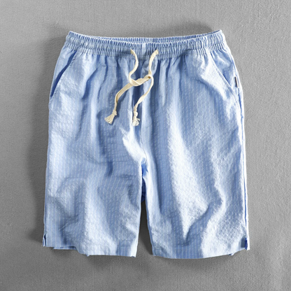 Breezy Cotton Pinstripe Shorts