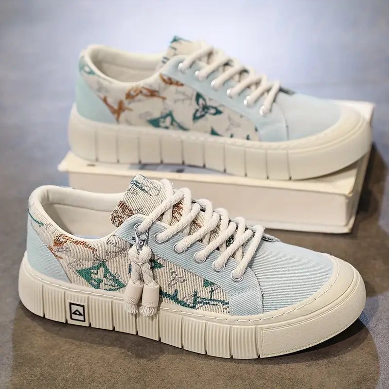 Echo Patterned Canvas Sneakers