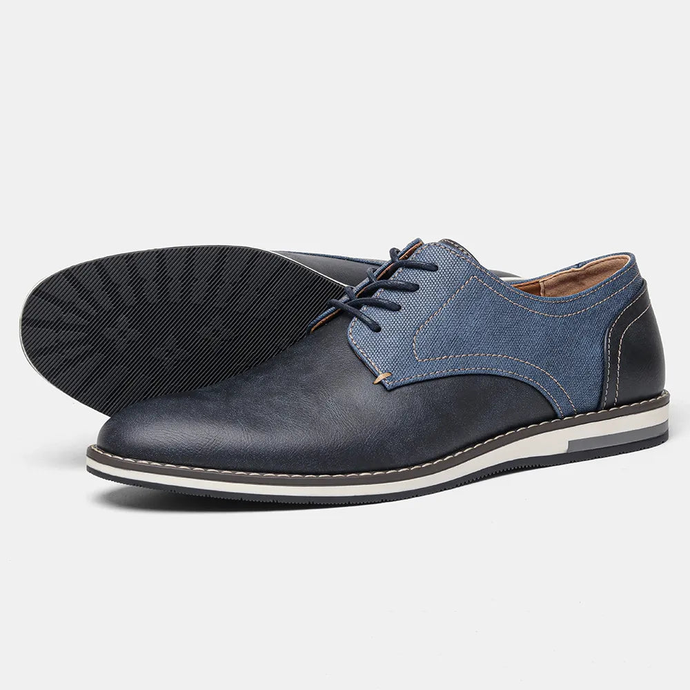 DuoTone Split Leather Derby Shoes