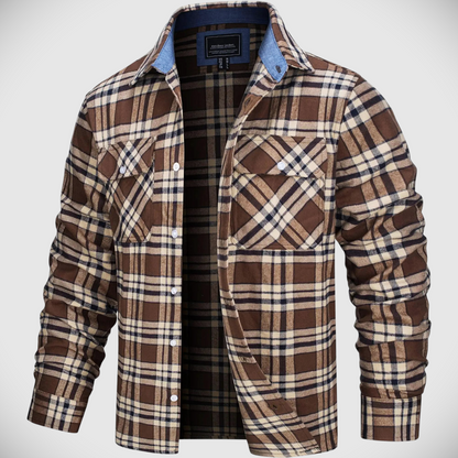 Men's Plaid Flannel Shirt Jacket