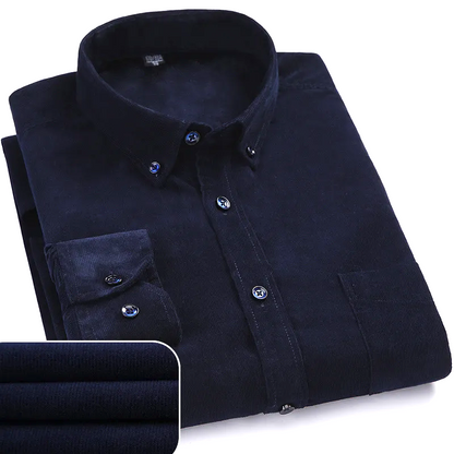 Corduroy Cotton Button-Up Shirt