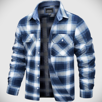 Men's Plaid Flannel Shirt Jacket