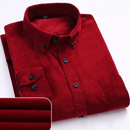 Corduroy Cotton Button-Up Shirt