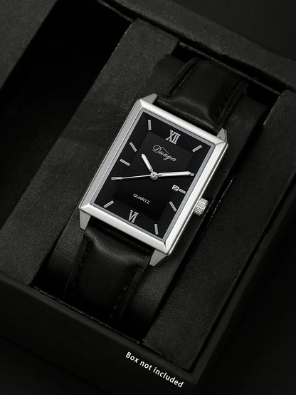 Cartier-Inspired Classic Rectangular Quartz Watch